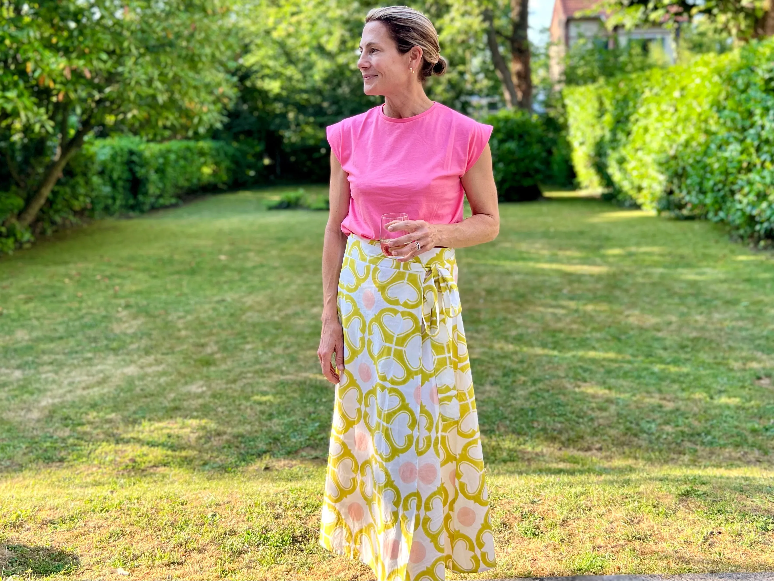 Yellow Condor Wrap Skirt
