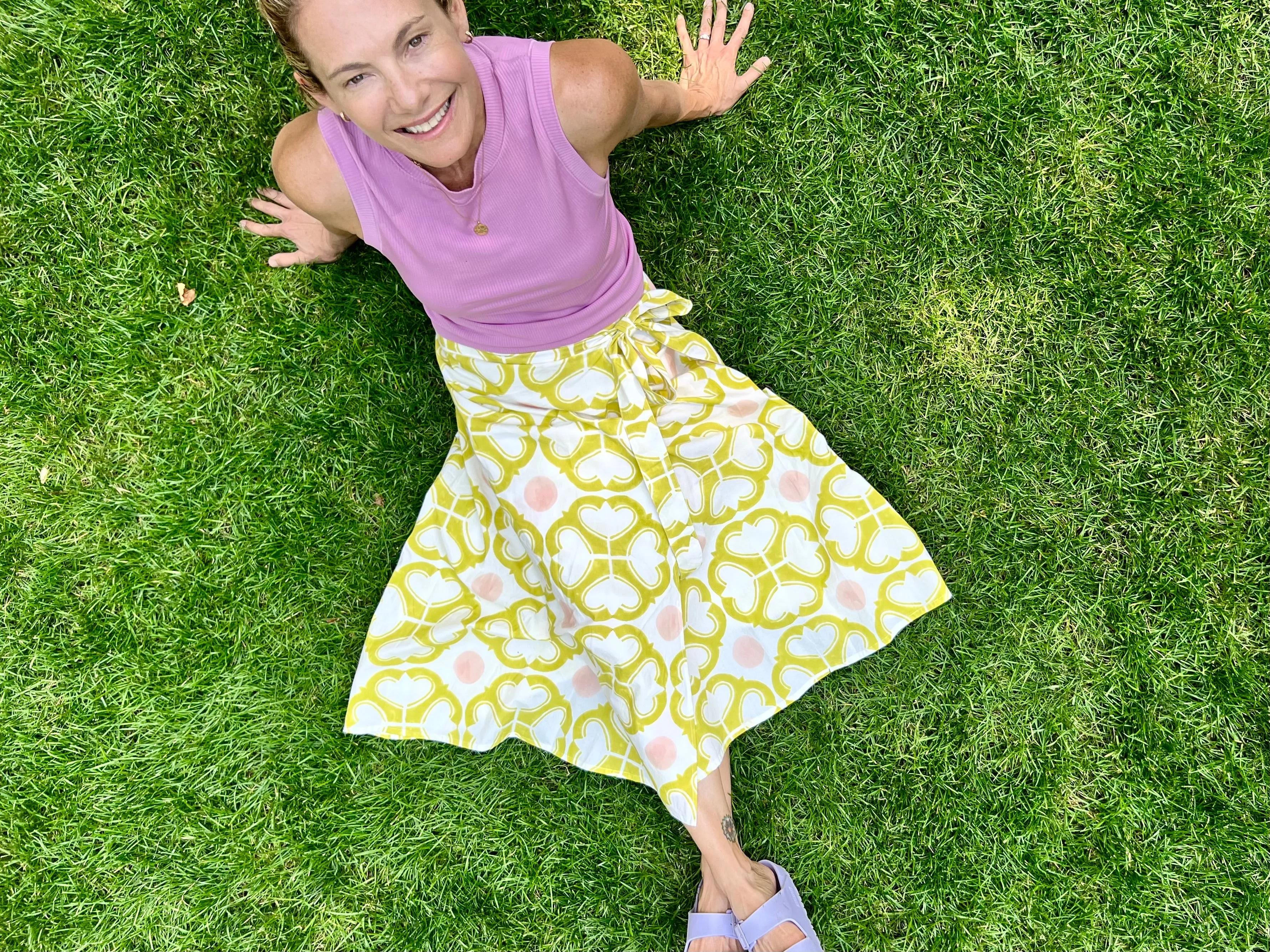 Yellow Condor Wrap Skirt