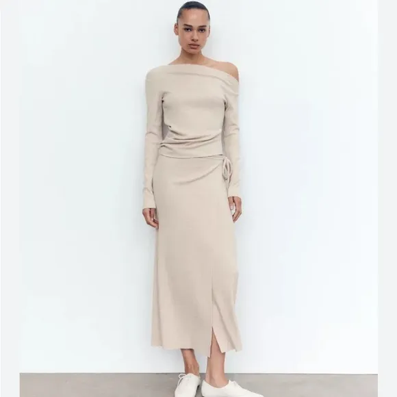 Zara Wrap Style Knit Skirt