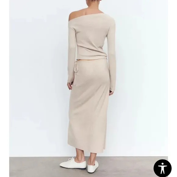 Zara Wrap Style Knit Skirt
