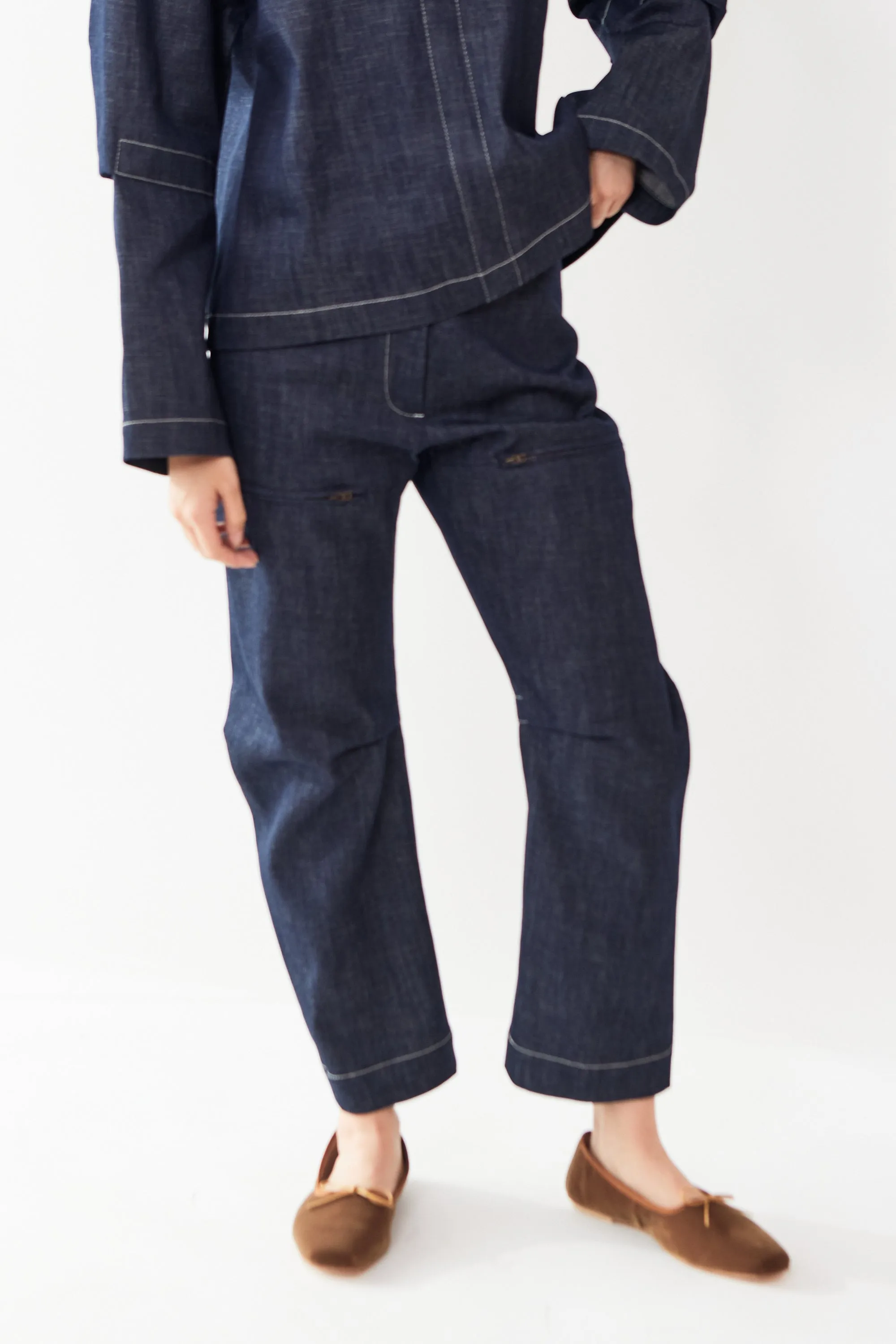 Zero   Maria Cornejo Eco Denim Biker Pant