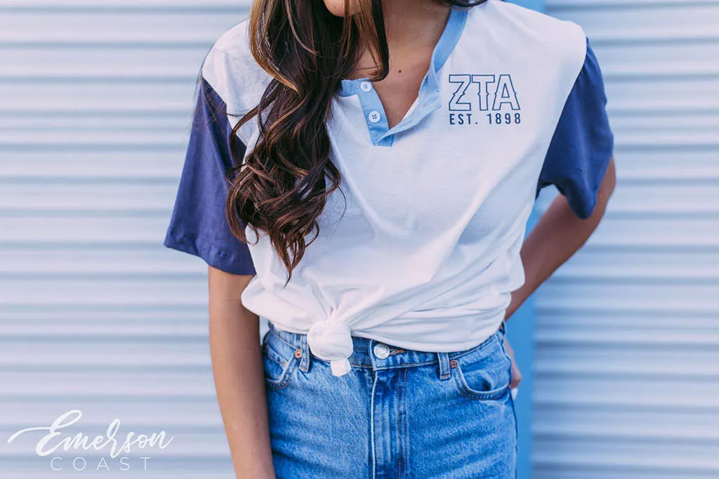Zeta Tau Alpha 1898 PR Henley
