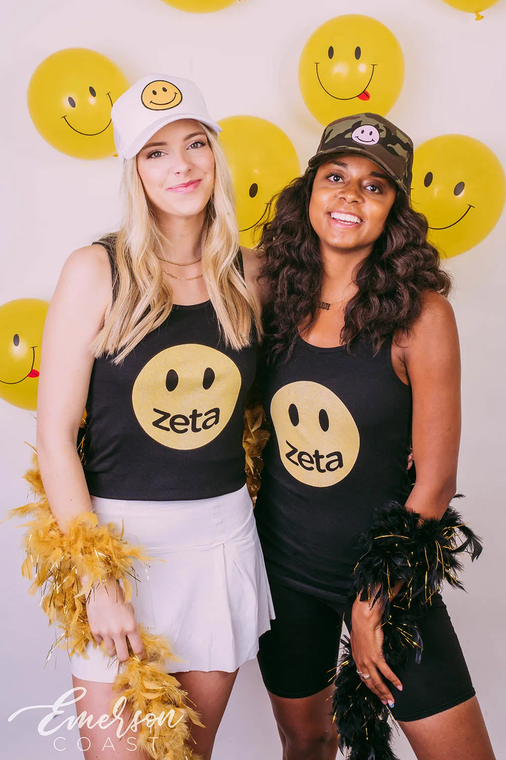 ZTA Smiley Face Bid Day Ribbed Tank