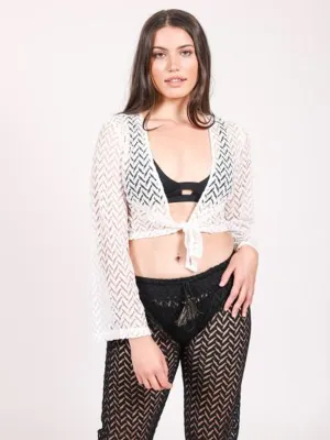 Zuma Tie Front Top In Natural